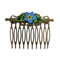 Vintage Style Forget Me Not Hair Comb