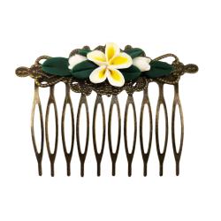 Vintage Style Plumeria Hair Comb