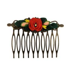 Vintage Style Poppy Hair Comb