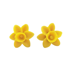 Yellow Daffodil Stud Earrings