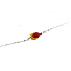 Yellow Tipped Red Tulip Anklet or Bracelet